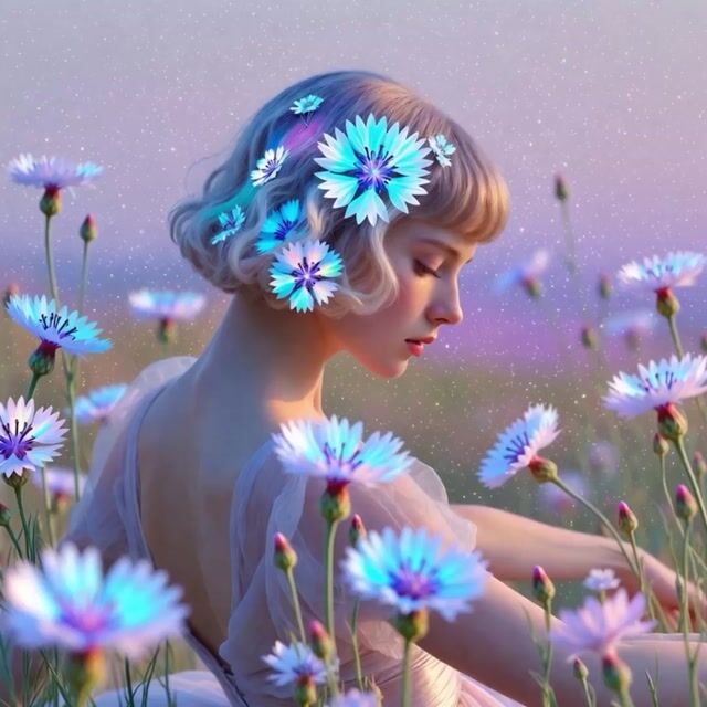 Seedance 2.5 AI video generator example: glowing flowers in soft light